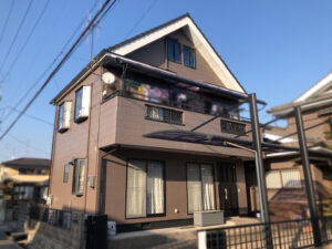 福山・外壁塗装・施工前・外壁のひび割れ